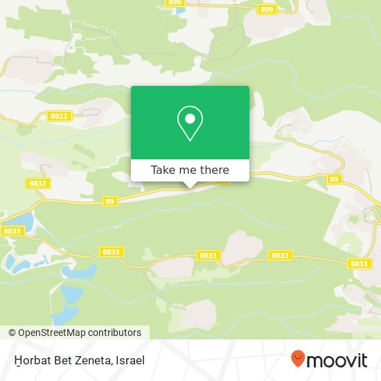 H̱orbat Bet Zeneta map