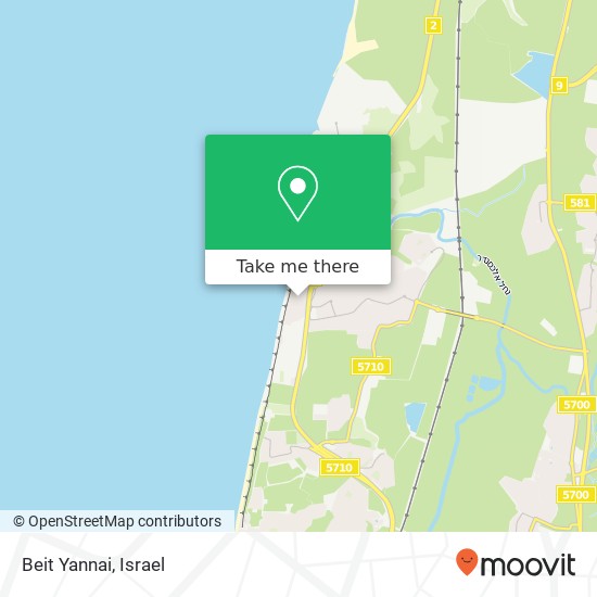Карта Beit Yannai