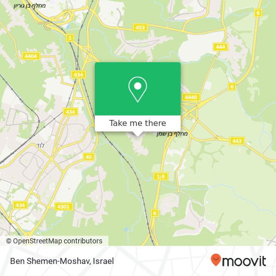 Ben Shemen-Moshav map