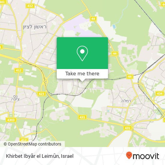 Карта Khirbet Ibyār el Leimūn