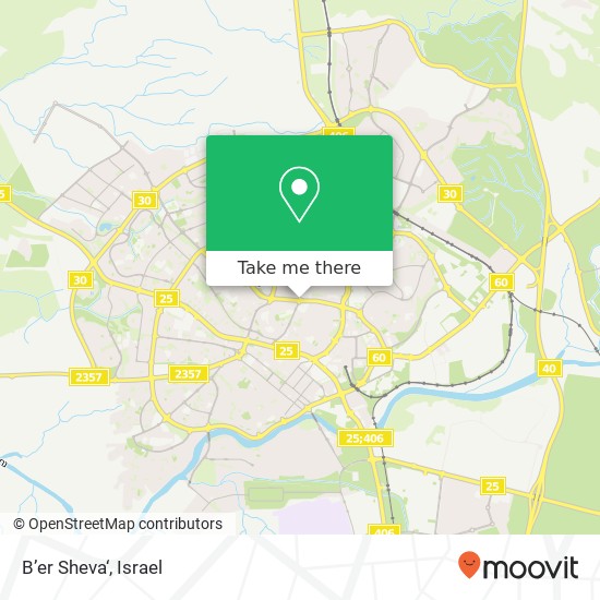 B’er Sheva‘ map