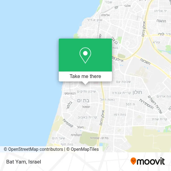 Bat Yam map