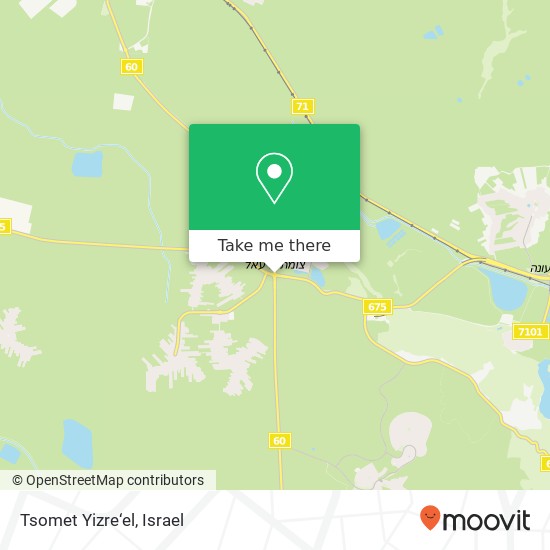 Tsomet Yizre‘el map