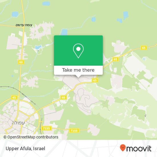 Upper Afula map