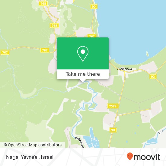 Naẖal Yavne’el map