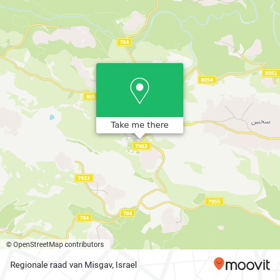 Regionale raad van Misgav map