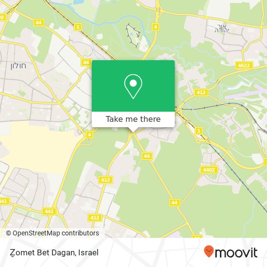 Карта Ẕomet Bet Dagan