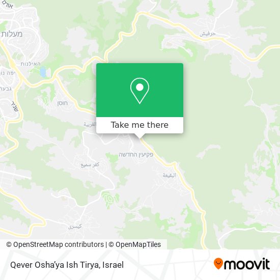 Карта Qever Osha’ya Ish Tirya