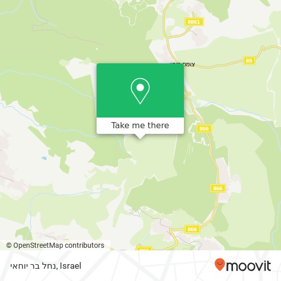 נחל בר יוחאי map