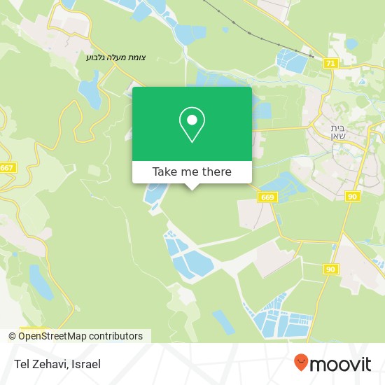 Tel Zehavi map