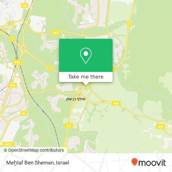 Meẖlaf Ben Shemen map