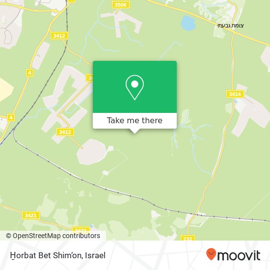 H̱orbat Bet Shim‘on map