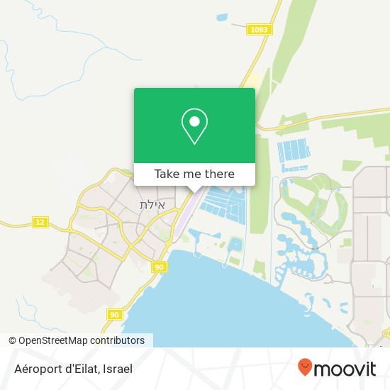 Aéroport d'Eilat map