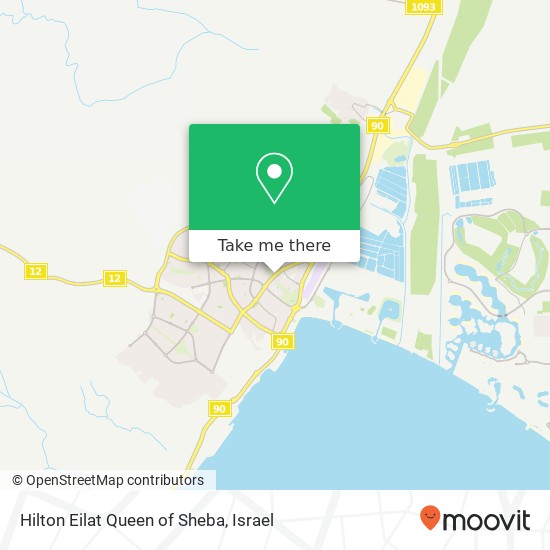 Hilton Eilat Queen of Sheba map