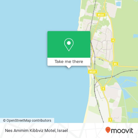 Nes Ammim Kibbviz Motel map