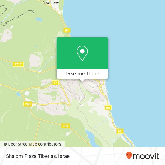 Shalom Plaza Tiberias map