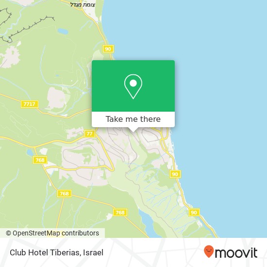 Club Hotel Tiberias map