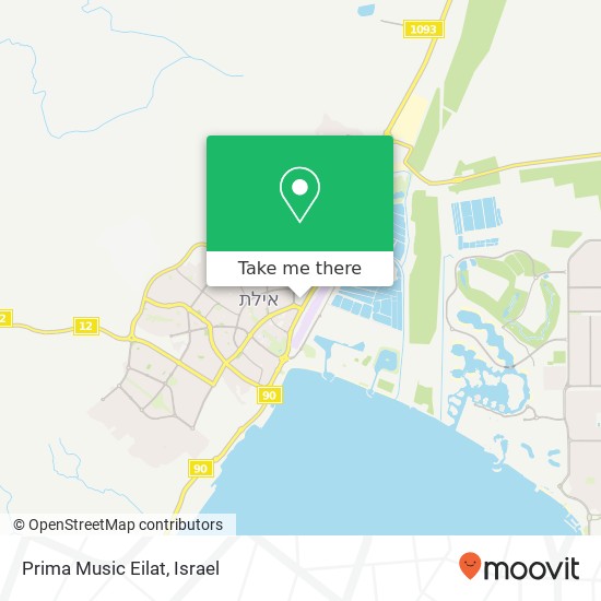 Prima Music Eilat map