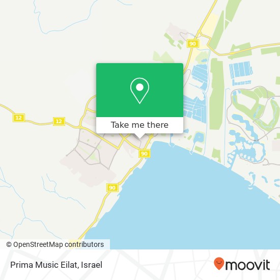 Prima Music Eilat map