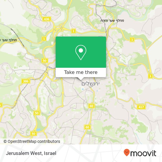 Jerusalem West map