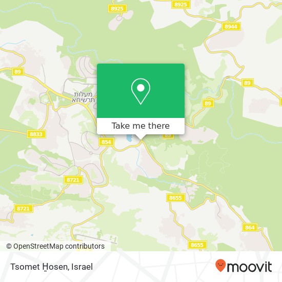 Карта Tsomet H̱osen