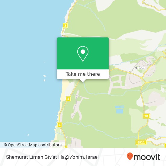 Shemurat Liman Giv’at HaẔiv’onim map