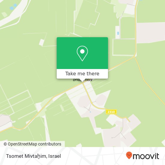 Tsomet Mivtaẖim map