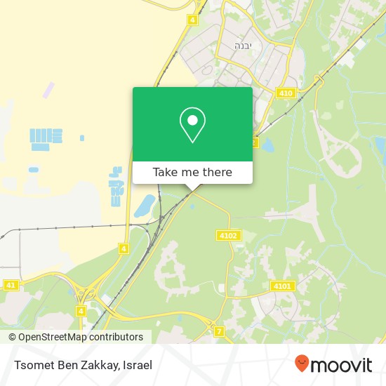 Tsomet Ben Zakkay map