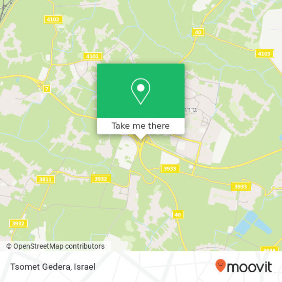 Карта Tsomet Gedera