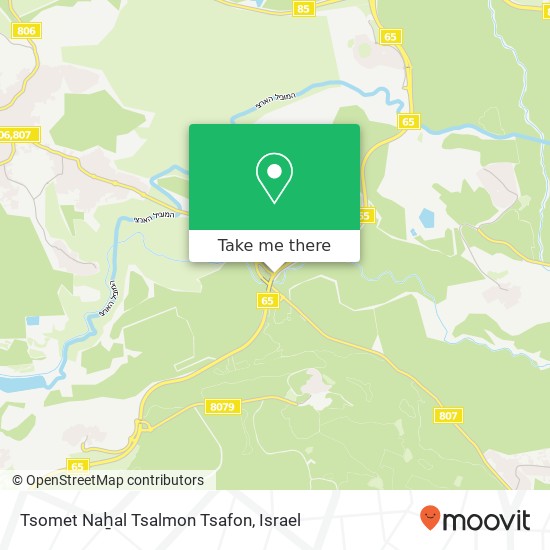 Tsomet Naẖal Tsalmon Tsafon map