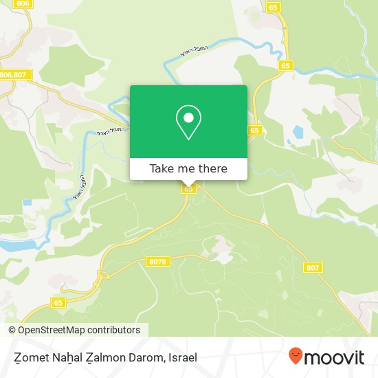 Ẕomet Naẖal Ẕalmon Darom map