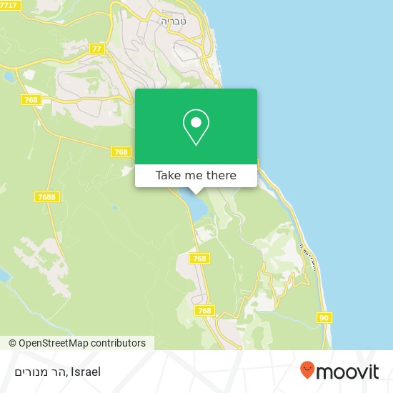 הר מנורים map