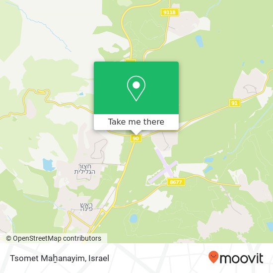 Tsomet Maẖanayim map