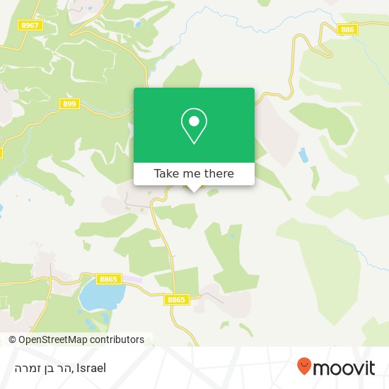 הר בן זמרה map