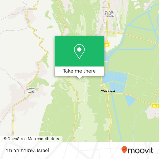 Карта שמורת הר נזר