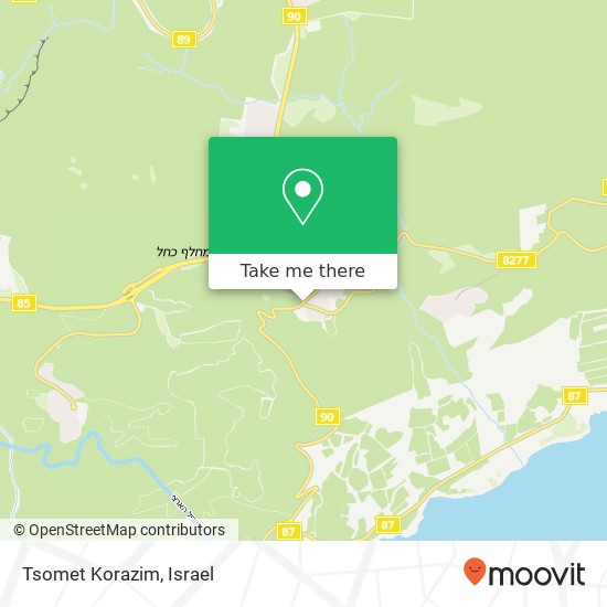 Tsomet Korazim map
