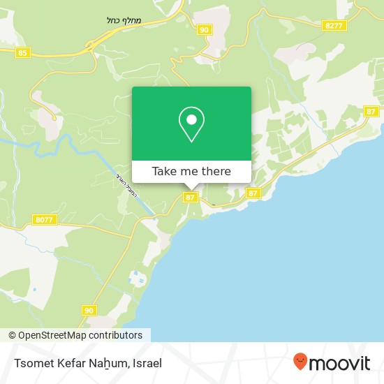 Tsomet Kefar Naẖum map