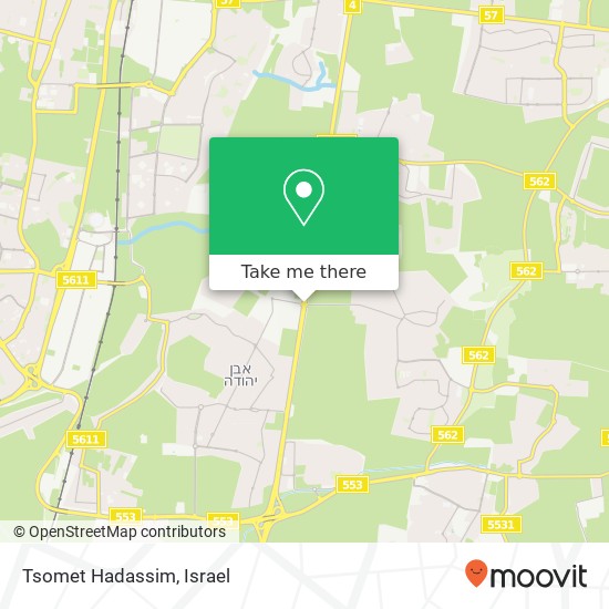 Tsomet Hadassim map
