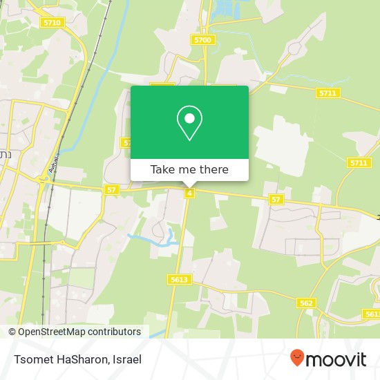 Tsomet HaSharon map