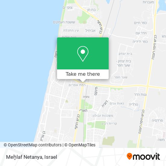 Карта Meẖlaf Netanya