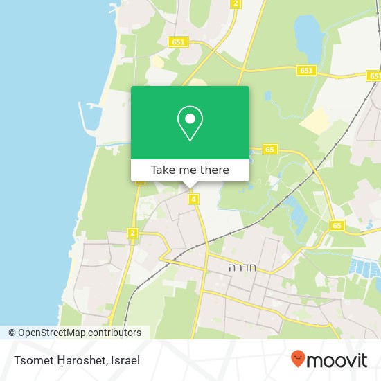 Tsomet H̱aroshet map