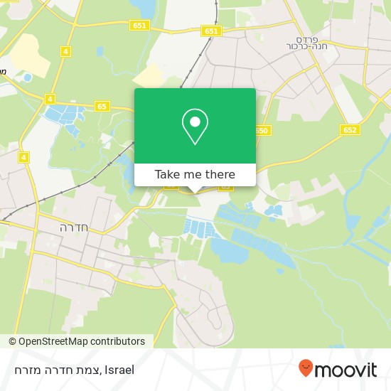 צמת חדרה מזרח map