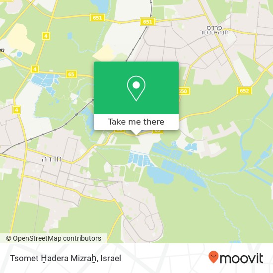 Tsomet H̱adera Mizraẖ map