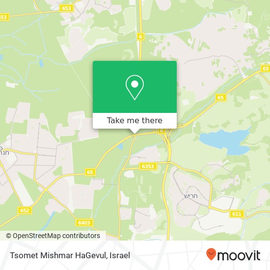 Карта Tsomet Mishmar HaGevul