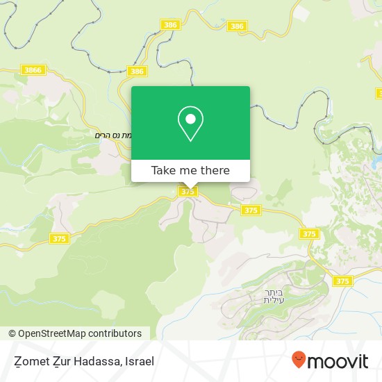 Ẕomet Ẕur Hadassa map