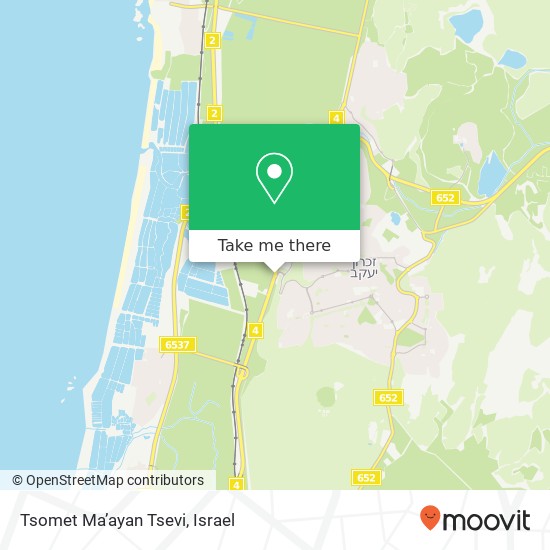 Карта Tsomet Ma’ayan Tsevi
