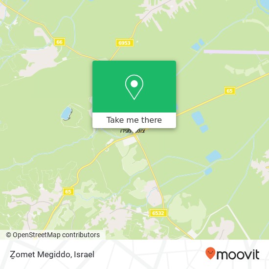 Ẕomet Megiddo map