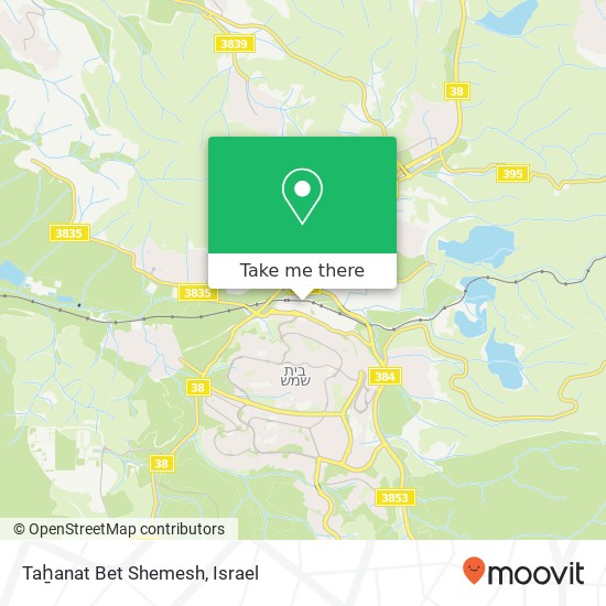 Taẖanat Bet Shemesh map