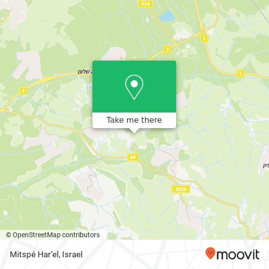 Карта Mitspé Har’el