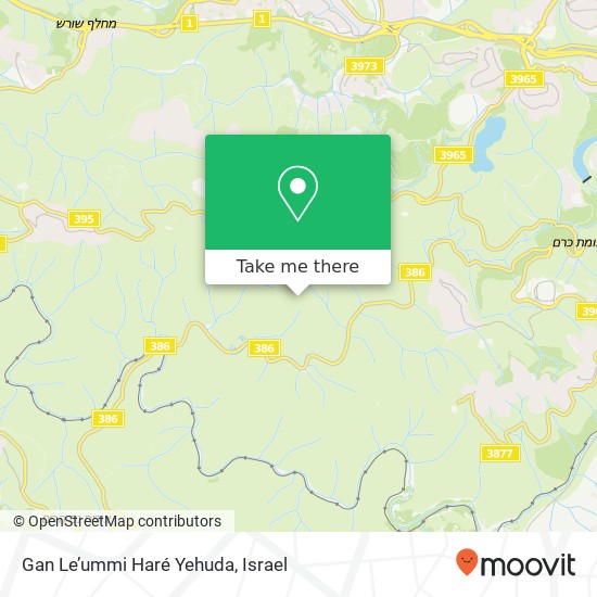 Gan Le’ummi Haré Yehuda map